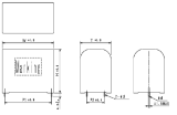 Shizuki MAC-UM series capacitor technical drawing and dimensions.