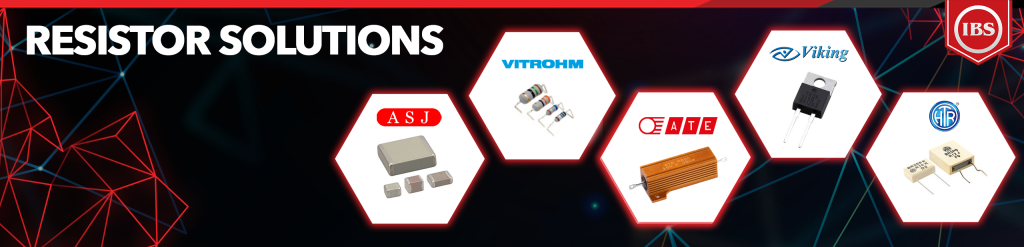 Alternative Resistor Solutions banner image featuring ASJ, Vitrohm, ATE, Viking, and HTR products.