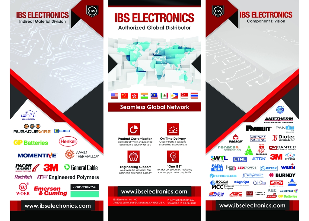 IBS Electronics booth banners.