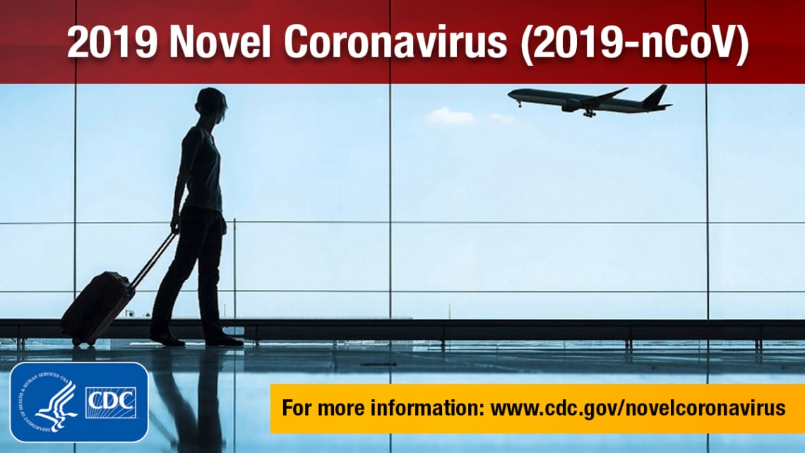CDC advisory banner on 2019-nCov.