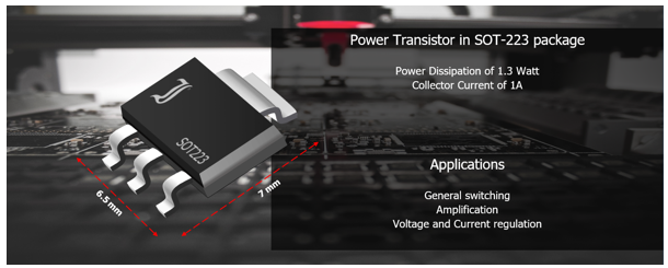 Diotec Power Transistor in SOT-223 package specifications and applications.