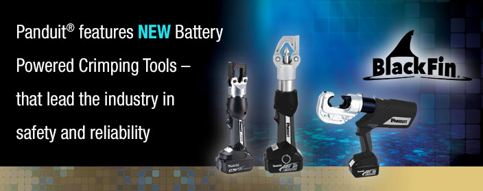 Panduit features new battery powered crimping tools.