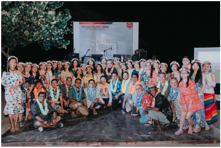 Group photo of the IBS Team during their "OneIBS Bleisure Experience 2019" event night.