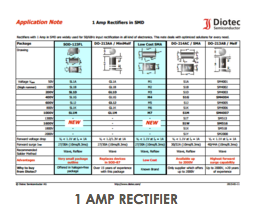 Diotec 1 Amp Rectifier Specifications.