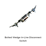 Burndy Bolted Wedge In-Line Disconnect Switch.