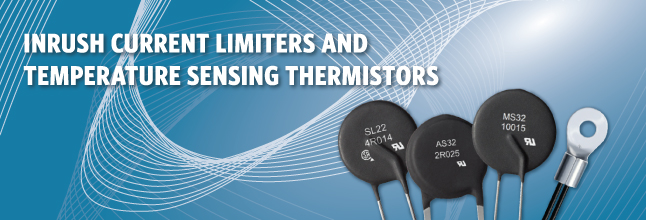 Ametherm current limiters and thermistors.
